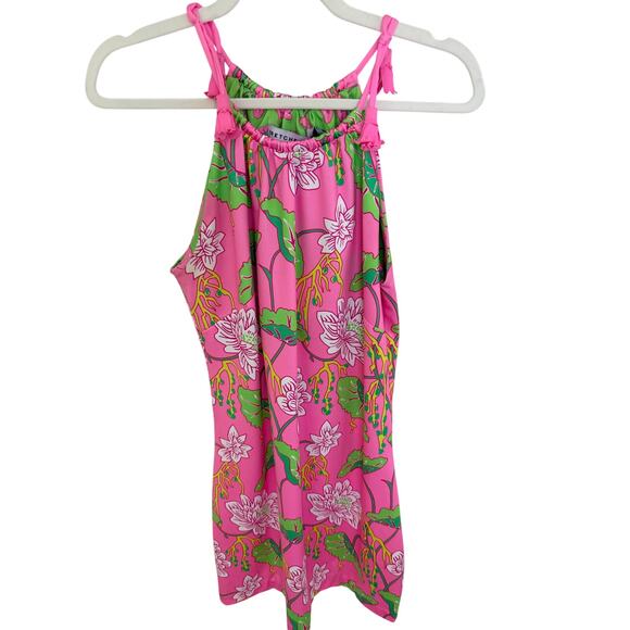 Gretchen Scott Pink Floral Halter Dress Size Small - Picture 1 of 5